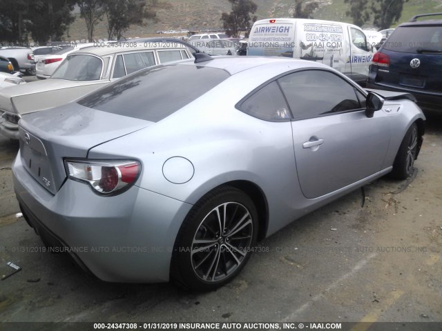 JF1ZNAA13G9707532 - 2016 TOYOTA SCION FR-S SILVER photo 4