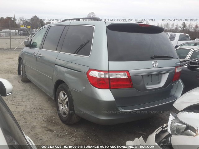 5FNRL38765B126812 - 2005 HONDA ODYSSEY EXL Light Blue photo 3