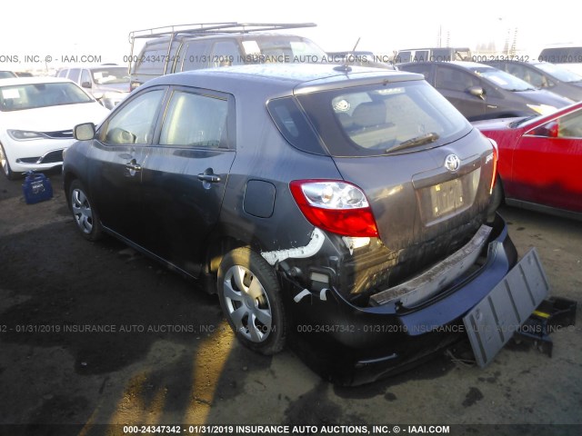 2T1KU4EE6BC563233 - 2011 TOYOTA COROLLA MATRIX  GRAY photo 3