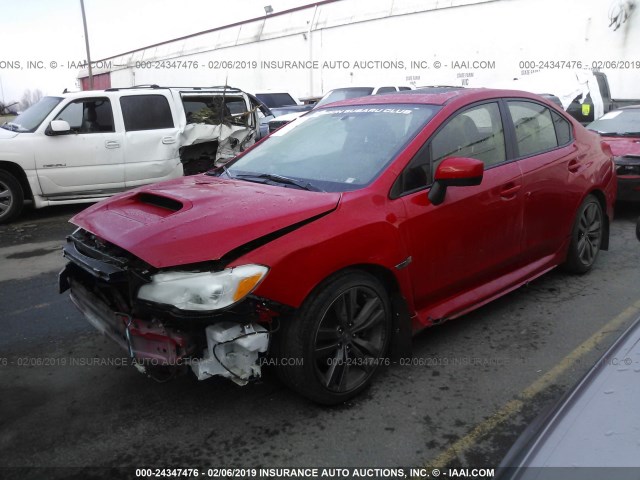 JF1VA1E64H9840558 - 2017 SUBARU WRX PREMIUM RED photo 2