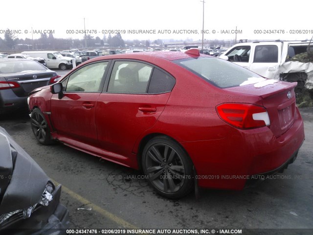 JF1VA1E64H9840558 - 2017 SUBARU WRX PREMIUM RED photo 3