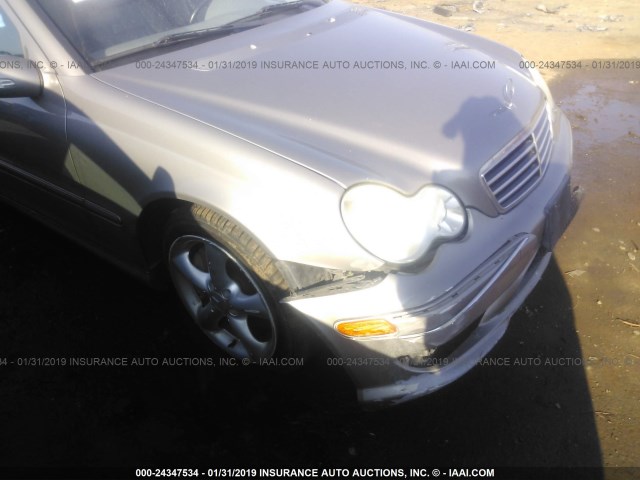 WDBRF52H46A877453 - 2006 MERCEDES-BENZ C GENERATION 2006 230 GRAY photo 6