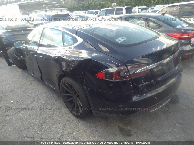 5YJSA1CN9DFP15630 - 2013 TESLA MODEL S BLACK photo 3