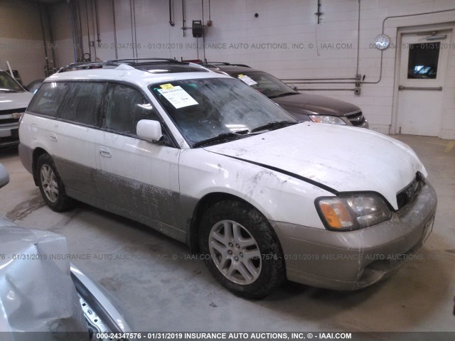 4S3BH6866Y7617984 - 2000 SUBARU LEGACY OUTBACK LIMITED WHITE photo 1