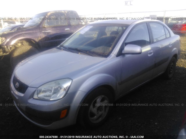 KNADE123486315406 - 2008 KIA RIO LX/SX SILVER photo 2