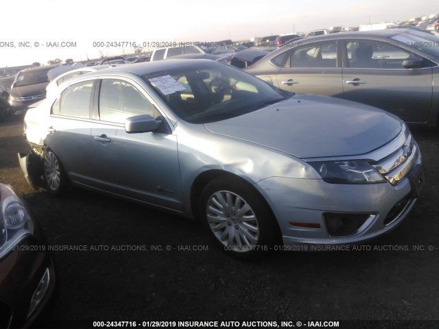 3FADP0L39AR395743 - 2010 FORD FUSION HYBRID BLUE photo 1