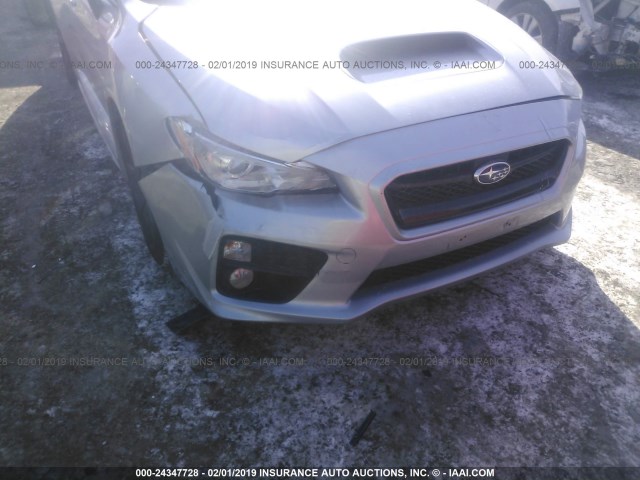 JF1VA1E66G9831536 - 2016 SUBARU WRX PREMIUM SILVER photo 6