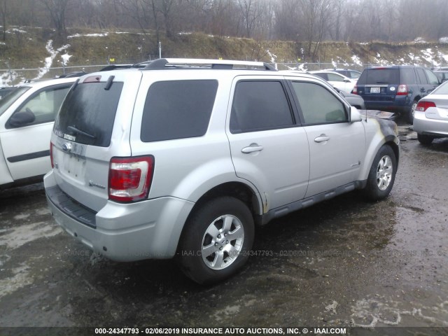 1FMCU593X9KC03194 - 2009 FORD ESCAPE HYBRID SILVER photo 4