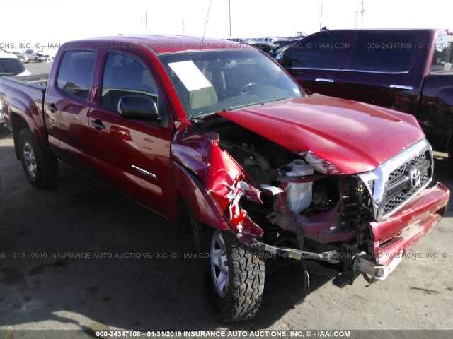 5TFJX4GN1BX004061 - 2011 TOYOTA TACOMA DOUBLE CAB RED photo 1