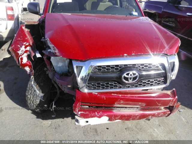 5TFJX4GN1BX004061 - 2011 TOYOTA TACOMA DOUBLE CAB RED photo 6