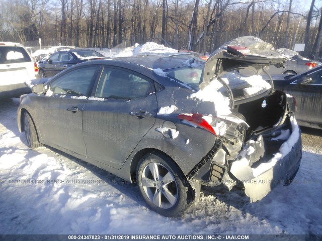 5NPDH4AE7DH245043 - 2013 HYUNDAI ELANTRA GLS/LIMITED GRAY photo 3