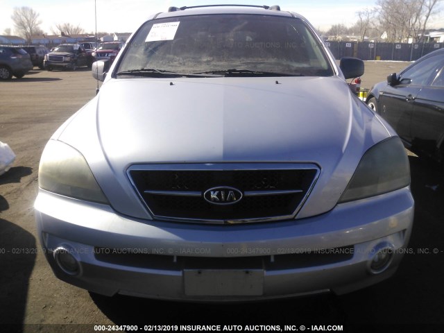 KNDJD733165633528 - 2006 KIA SORENTO EX/LX SILVER photo 6