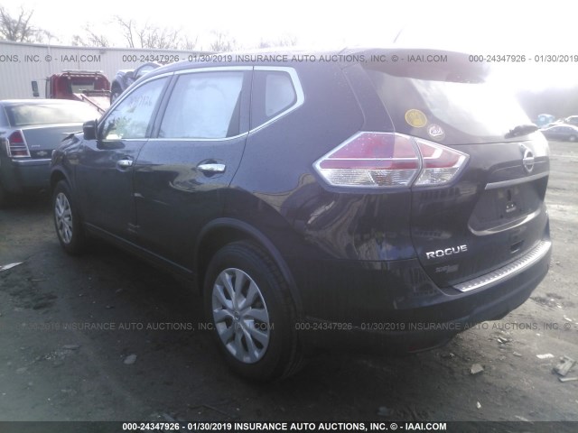 KNMAT2MV3FP565145 - 2015 NISSAN ROGUE S/SL/SV BLACK photo 3