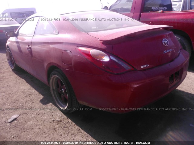 4T1CA30P64U017629 - 2004 TOYOTA CAMRY SOLARA SE/SLE RED photo 3