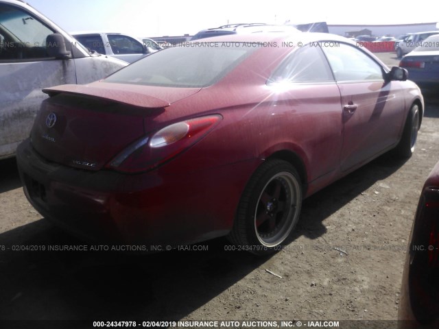 4T1CA30P64U017629 - 2004 TOYOTA CAMRY SOLARA SE/SLE RED photo 4