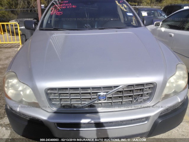 YV1CZ852951189657 - 2005 VOLVO XC90 V8 SILVER photo 6