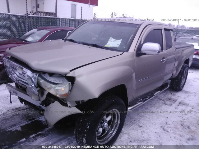 5TETX22N66Z318128 - 2006 TOYOTA TACOMA ACCESS CAB თაფლისფერი ფოტო 2