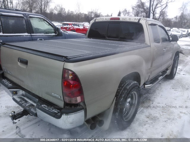 5TETX22N66Z318128 - 2006 TOYOTA TACOMA ACCESS CAB თაფლისფერი ფოტო 4