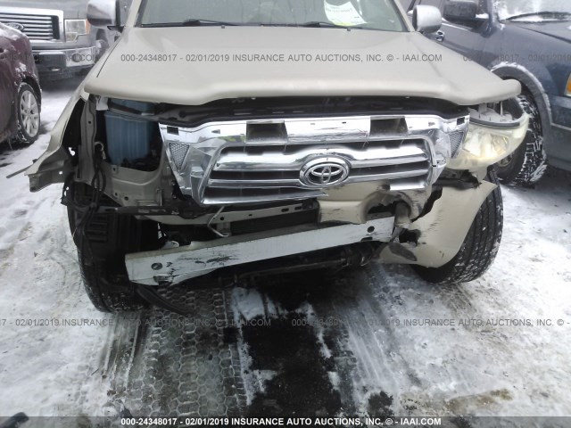 5TETX22N66Z318128 - 2006 TOYOTA TACOMA ACCESS CAB თაფლისფერი ფოტო 6