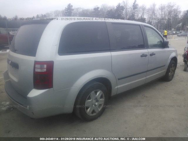 2D8HN44HX8R702468 - 2008 DODGE GRAND CARAVAN SE SILVER photo 4