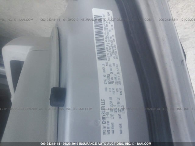 2D8HN44HX8R702468 - 2008 DODGE GRAND CARAVAN SE SILVER photo 9