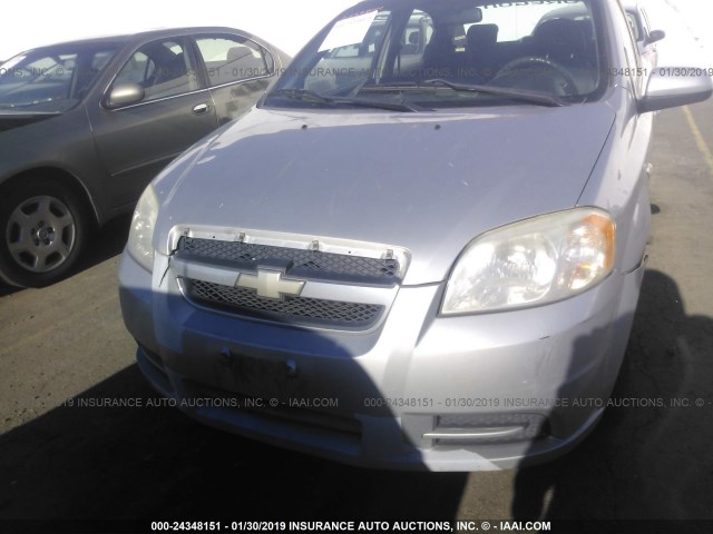 KL1TD56668B013272 - 2008 CHEVROLET AVEO LS SILVER photo 6