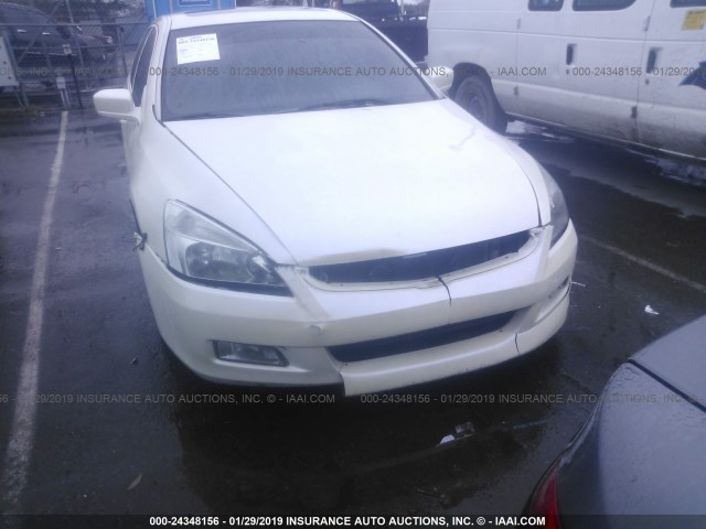 1HGCM66527A011322 - 2007 HONDA ACCORD EX WHITE photo 6