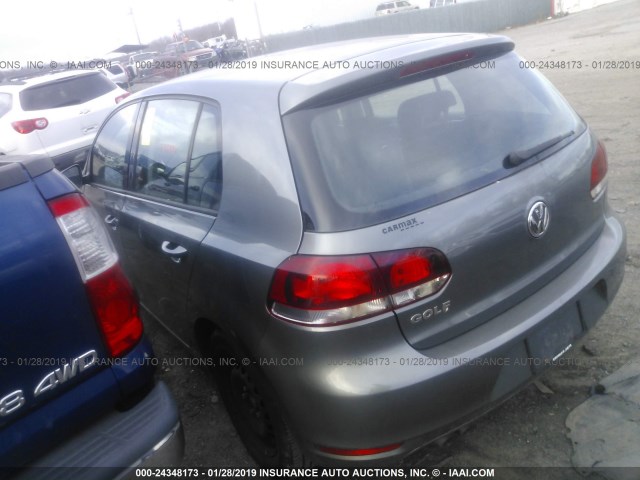 WVWDB7AJ6AW163665 - 2010 VOLKSWAGEN GOLF 灰色 照片 3