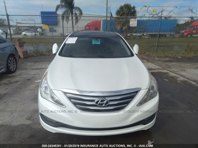 5NPEC4AC7EH921963 - 2014 HYUNDAI SONATA SE/LIMITED WHITE photo 6