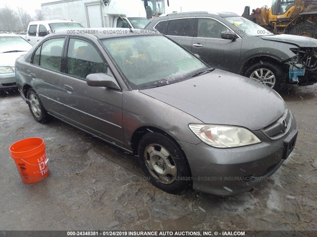 JHMES96665S020795 - 2005 HONDA CIVIC HYBRID GRAY photo 1