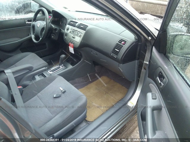 JHMES96665S020795 - 2005 HONDA CIVIC HYBRID GRAY photo 5