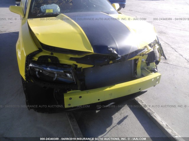 2G1FF1E39F9237191 - 2015 CHEVROLET CAMARO LT YELLOW photo 6