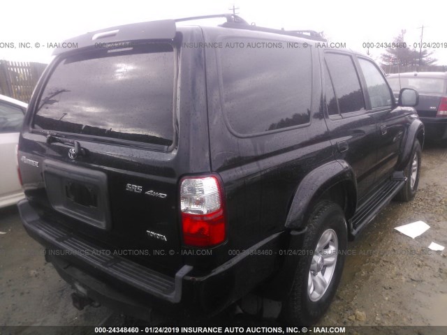 JT3HN86R010335838 - 2001 TOYOTA 4RUNNER SR5 BLACK photo 4