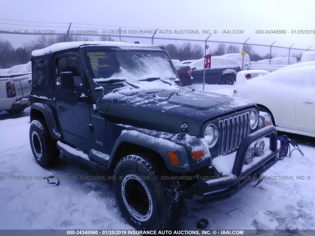 1J4FA29P4YP770363 - 2000 JEEP WRANGLER / TJ SE GRAY photo 1