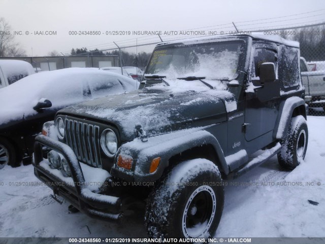 1J4FA29P4YP770363 - 2000 JEEP WRANGLER / TJ SE GRAY photo 2