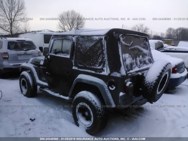 1J4FA29P4YP770363 - 2000 JEEP WRANGLER / TJ SE GRAY photo 3