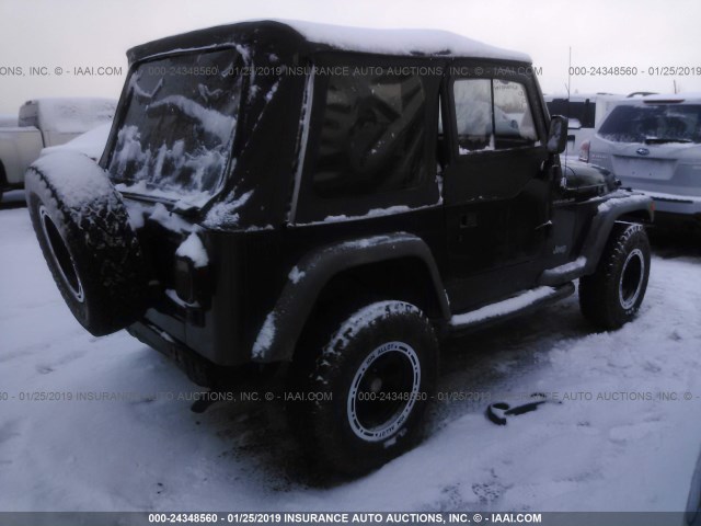 1J4FA29P4YP770363 - 2000 JEEP WRANGLER / TJ SE GRAY photo 4