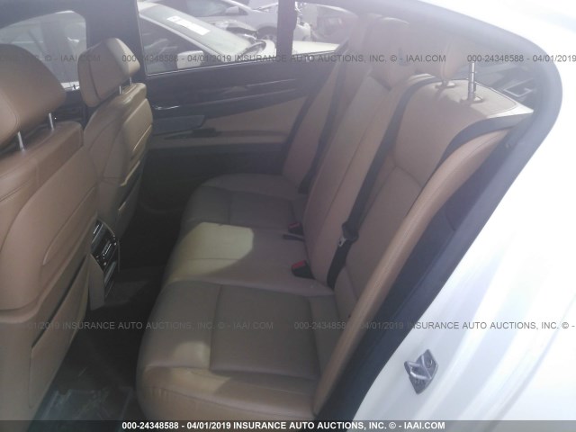 WBAYA8C57DD228062 - 2013 BMW 750 I WHITE photo 8