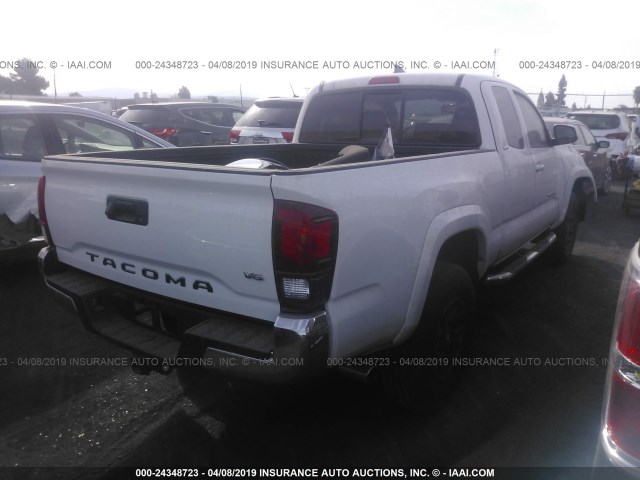 5TFRZ5CN7JX068712 - 2018 TOYOTA TACOMA ACCESS CAB/SR/SR5 WHITE photo 4