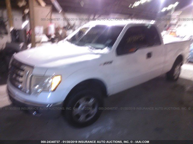 1FTEX1CMXBFB02184 - 2011 FORD F150 SUPER CAB WHITE photo 2