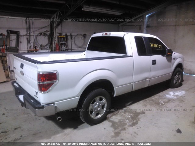 1FTEX1CMXBFB02184 - 2011 FORD F150 SUPER CAB WHITE photo 4