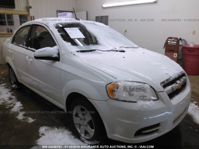 KL1TD5DE1BB204583 - 2011 CHEVROLET AVEO WHITE photo 1