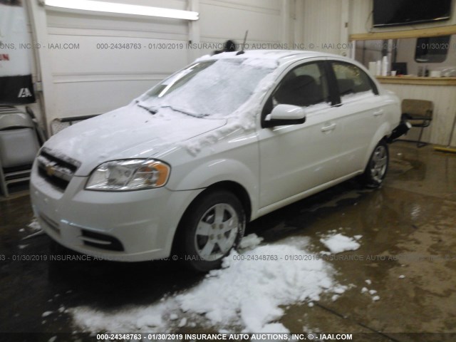 KL1TD5DE1BB204583 - 2011 CHEVROLET AVEO WHITE photo 2