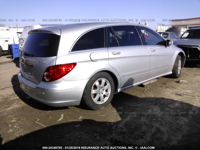 4JGCB65E87A059084 - 2007 MERCEDES-BENZ R 350 SILVER photo 4