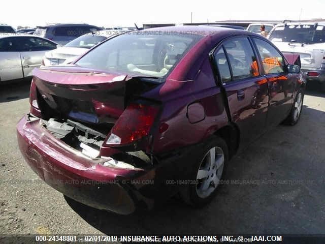 1G8AL55F57Z183093 - 2007 SATURN ION LEVEL 3 MAROON photo 4
