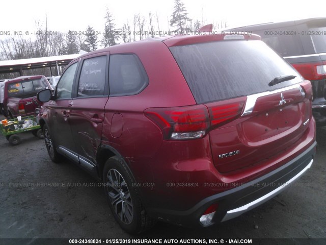 JA4AZ3A39JZ059589 - 2018 MITSUBISHI OUTLANDER SE/SEL/LE RED photo 3