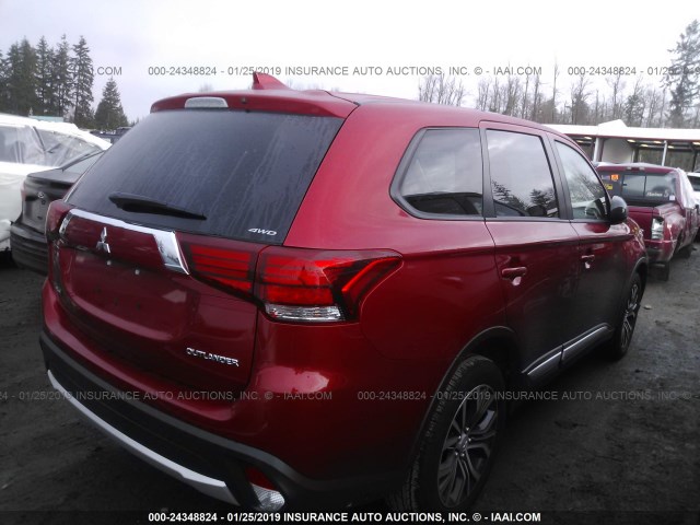 JA4AZ3A39JZ059589 - 2018 MITSUBISHI OUTLANDER SE/SEL/LE RED photo 4