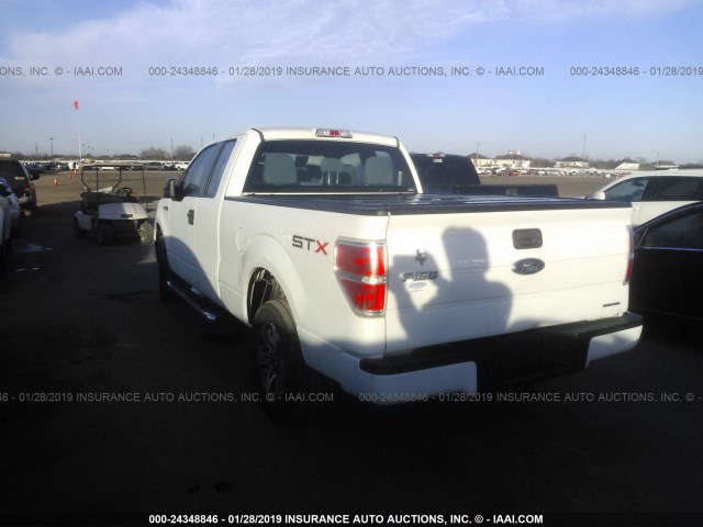 1FTFX1CF6DKG02536 - 2013 FORD F150 SUPER CAB WHITE photo 3