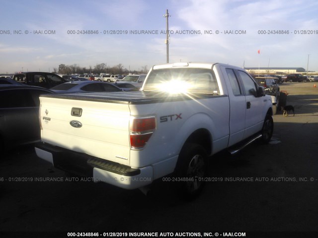 1FTFX1CF6DKG02536 - 2013 FORD F150 SUPER CAB WHITE photo 4