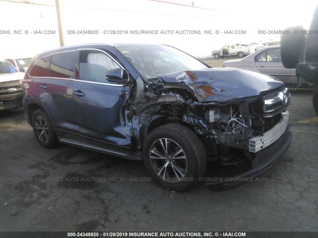 5TDKKRFH7GS127369 - 2016 TOYOTA HIGHLANDER XLE ლურჯი ფოტო 1